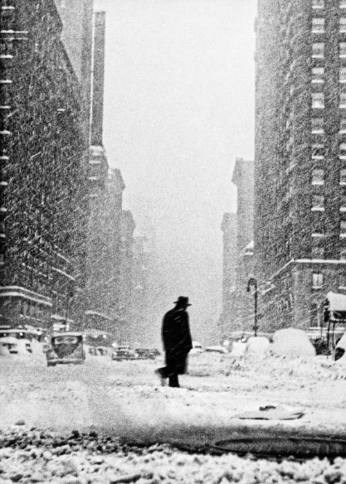 Nyu-Yorkda qarlı hava. ABŞ, 1947-ci il