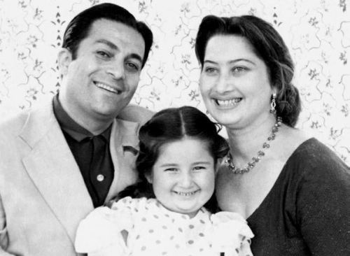 Rəşid Behbudov, həyat yoldaşı Ceyran Behbudova və qızı Rəşidə Rəşid, 1970-ci illər