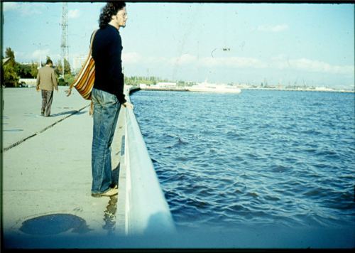 Amerikalı turist bulvarda, Bakı. 1975-ci il