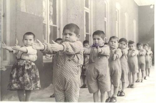 Uşaq bağçasında səhər idmanı. Şəki